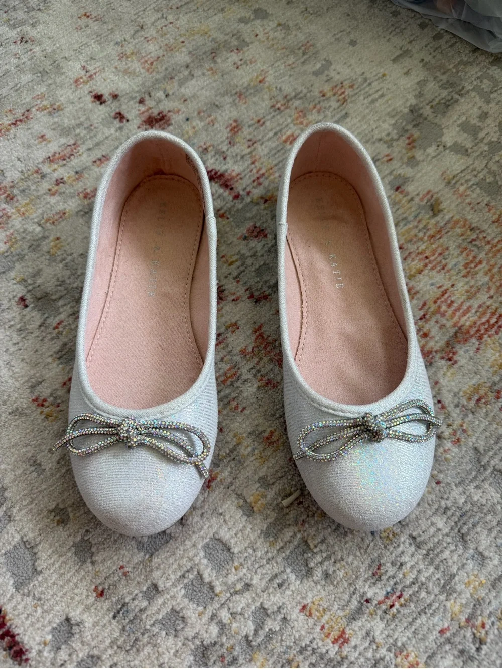 Kelly & Katie Girls' Glitter Ballet Flats, size 2